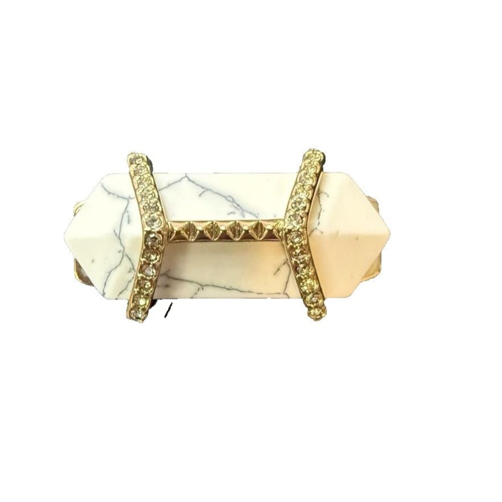 Keep Collective Howlite Geo Bar Gold Charm Slider Retired Limited Edition No Box